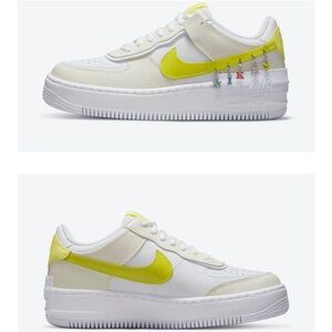 Nike Air Force 1 Shadow SE 'Pale Ivory Light Zitron' DJ5197-100 Size 9